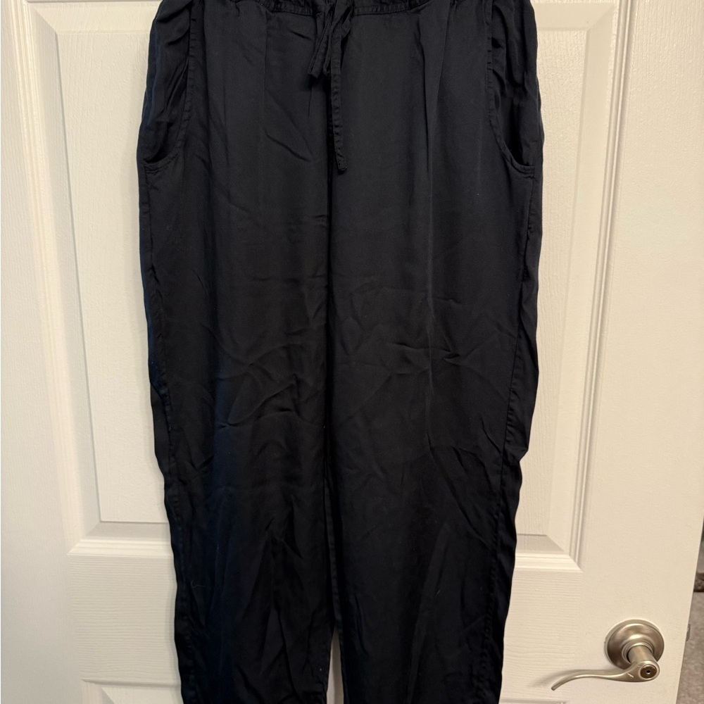 Neunomads Black Elastic Drawstring Waist Pants Size Small